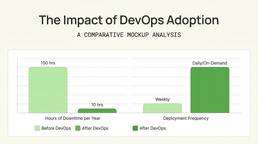 The Impact of DevOps Adoption: Annual Downtime Reduction and Increased Deployment Frequency